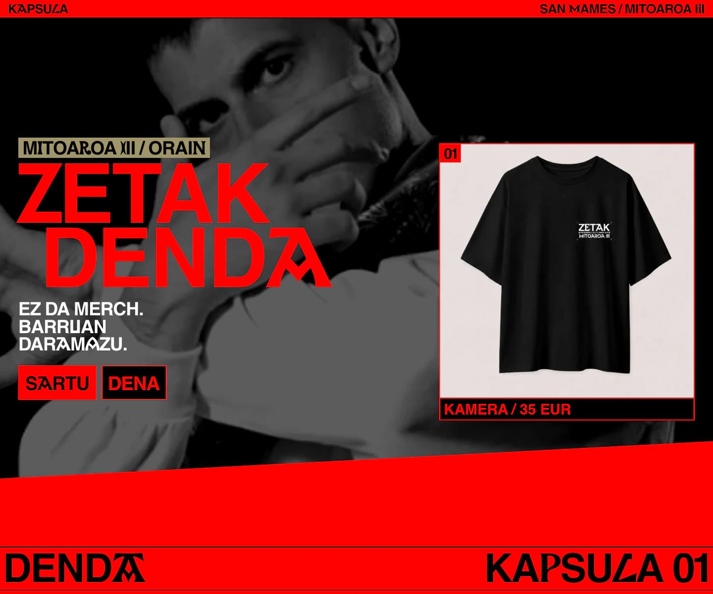 Rediseño de la portada de ZETAK con tipografía roja, fotografía y producto destacado