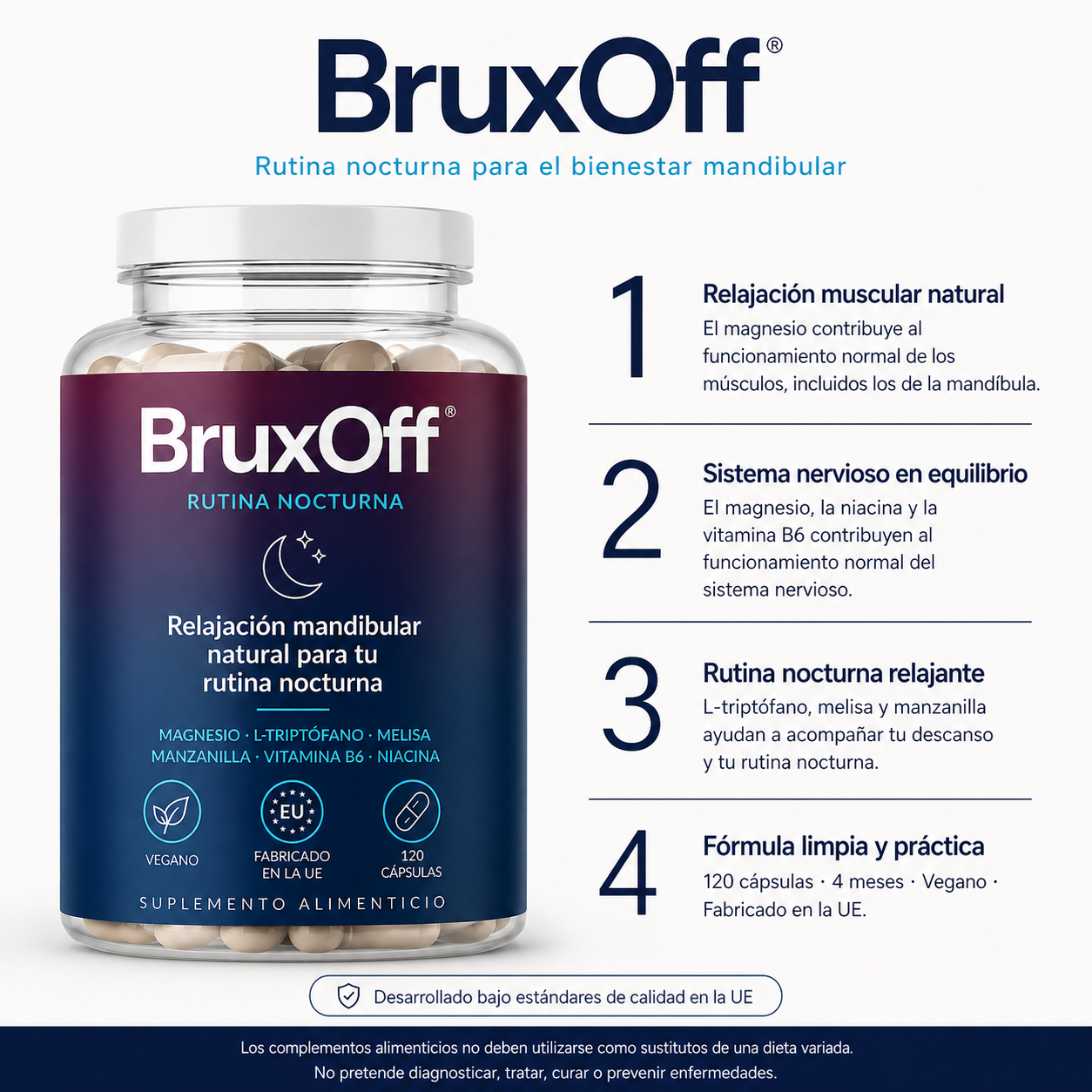 Creatividad cuadrada de anuncio para BruxOff