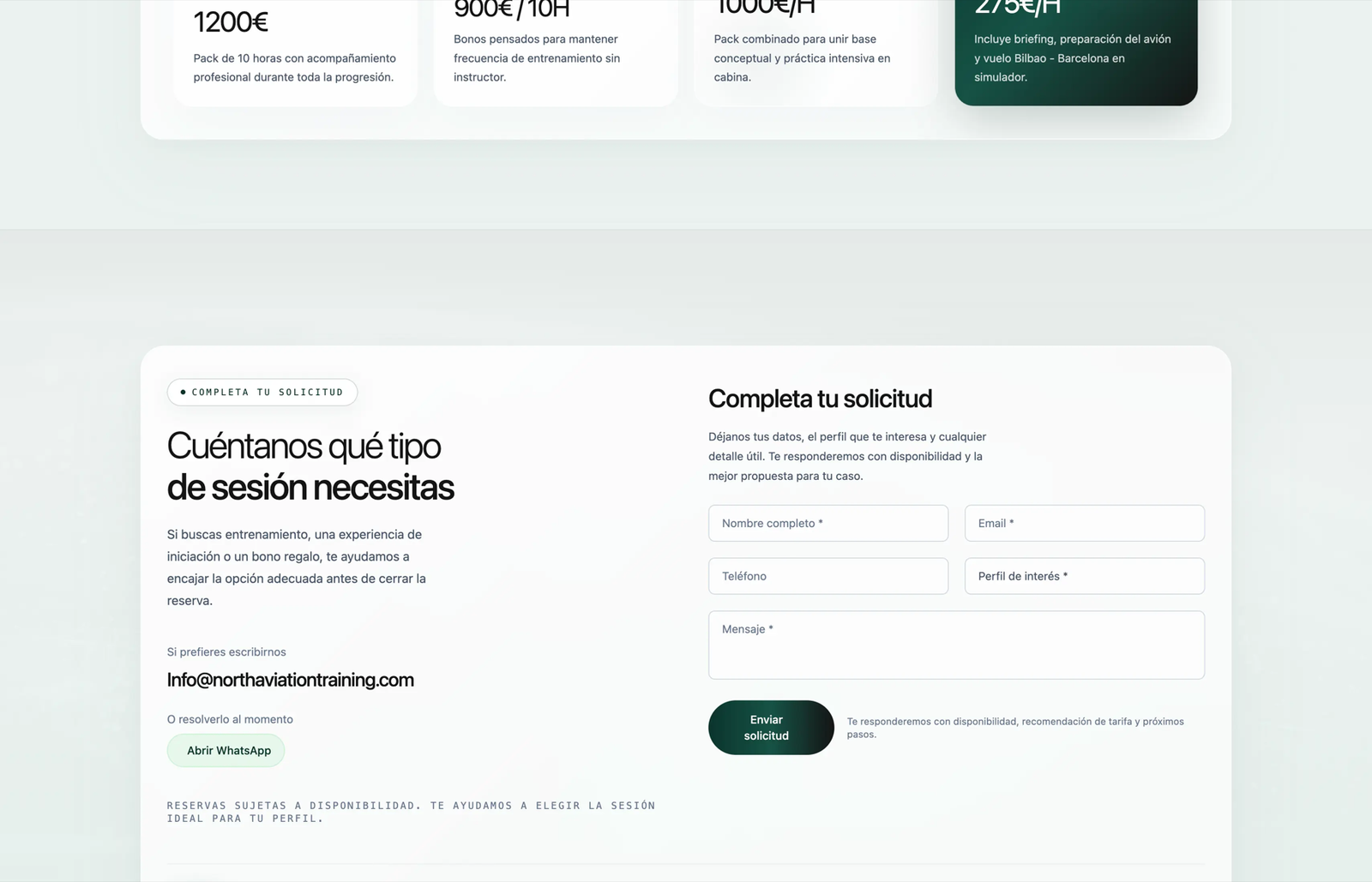Recorte del cierre de contacto de la landing de North Aviation